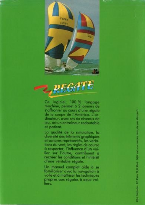 Regate - La Coupe De L'america — box-2D-back (FR)