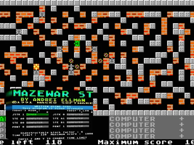 Mazewar ST — mixrbv2 (WOR)