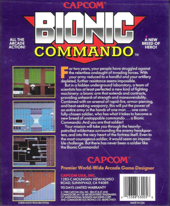 Bionic Commando — box-2D-back (US)