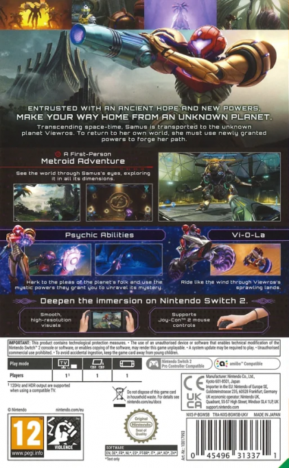 Metroid Prime 4 - Beyond -Nintendo Switch 2 Edition- — box-2D-back (EU)