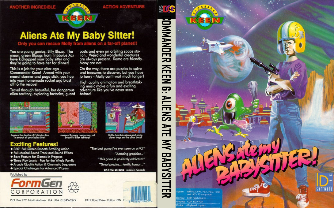Commander Keen 6 - Aliens Ate My Babysitter — box-texture (US)