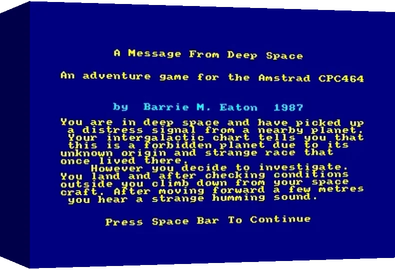 Message From Deep Space, A — box-3D (WOR)