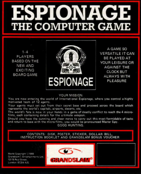 Espionage — box-2D-back (EU)