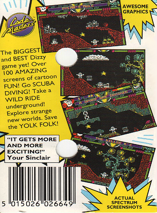 Dizzy 5 - Spellbound Dizzy — box-2D-back (EU)