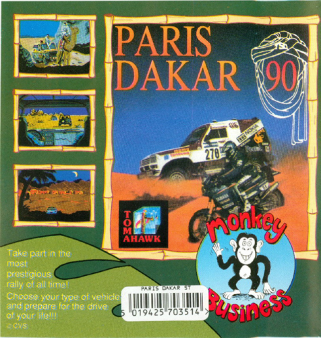 Paris Dakar 1990 — box-2D-back (EU)