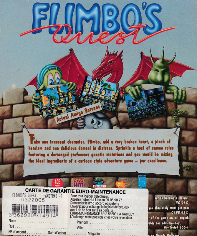 Flimbo's Quest — box-2D-back (EU)