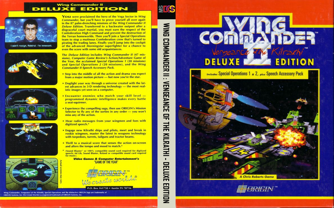 Wing Commander 2 - Vengeance of the Kilrathi - Deluxe Edition — box-texture (US)