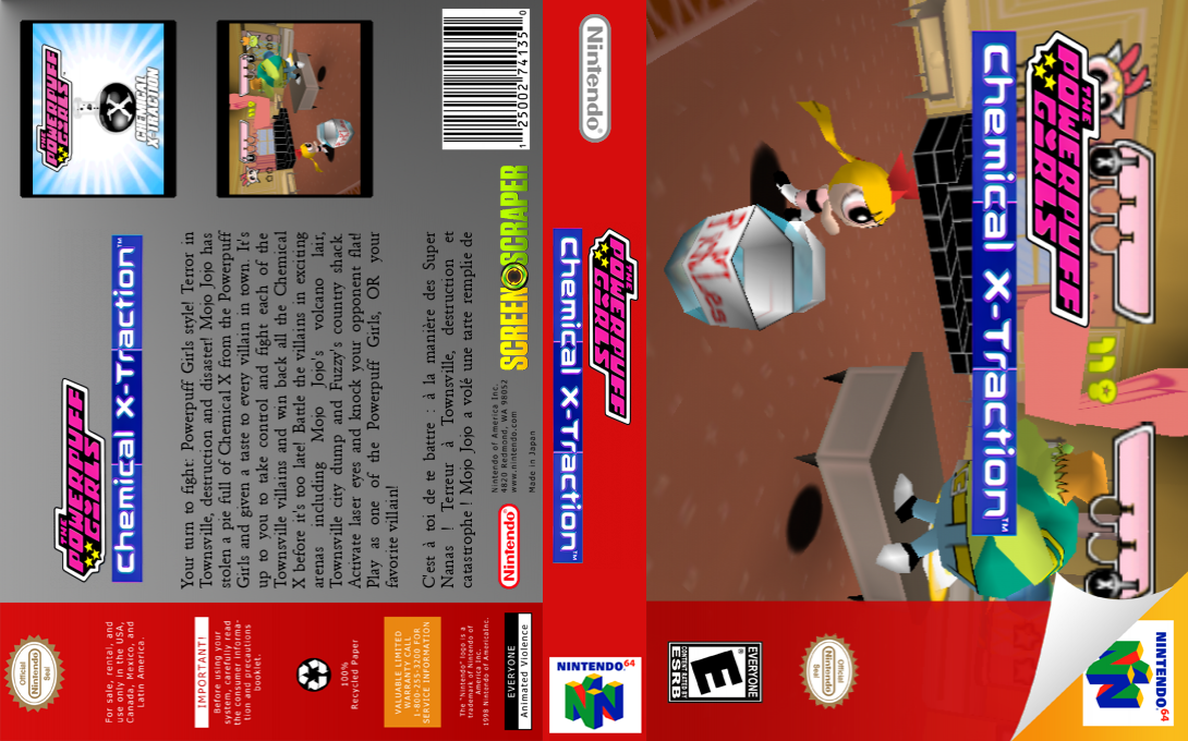 Powerpuff Girls, The - Chemical X-Traction — box-texture (SS)