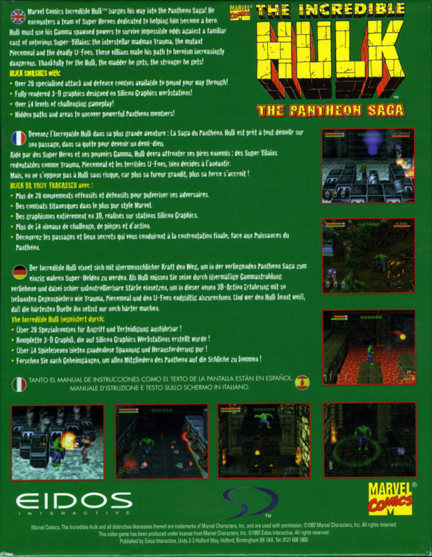 Incredible Hulk, The - The Pantheon Saga — box-2D-back (EU)