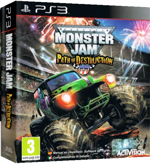 Monster Jam - Path of Destruction — box-3D (SP)