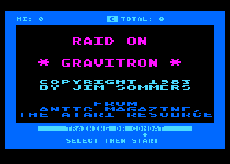 Raid On Gravitron — sstitle (WOR)