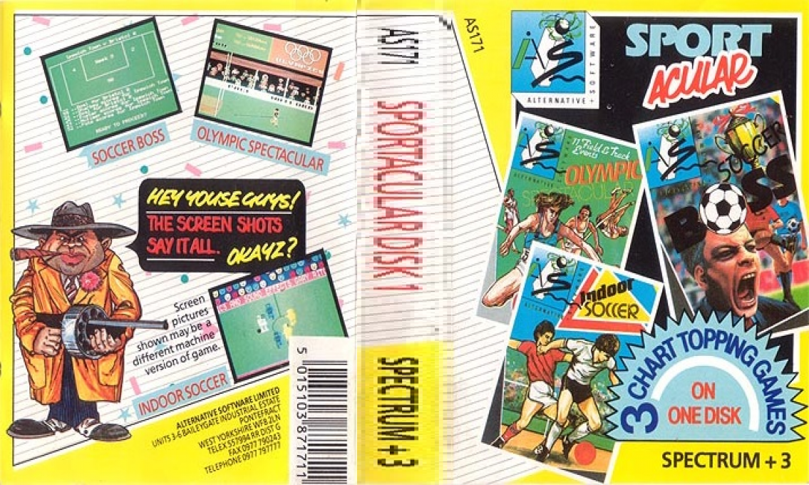 SportAcular Disk 1 - Soccer Boss + Olympic Spectacular + Indoor Soccer — box-texture (EU)