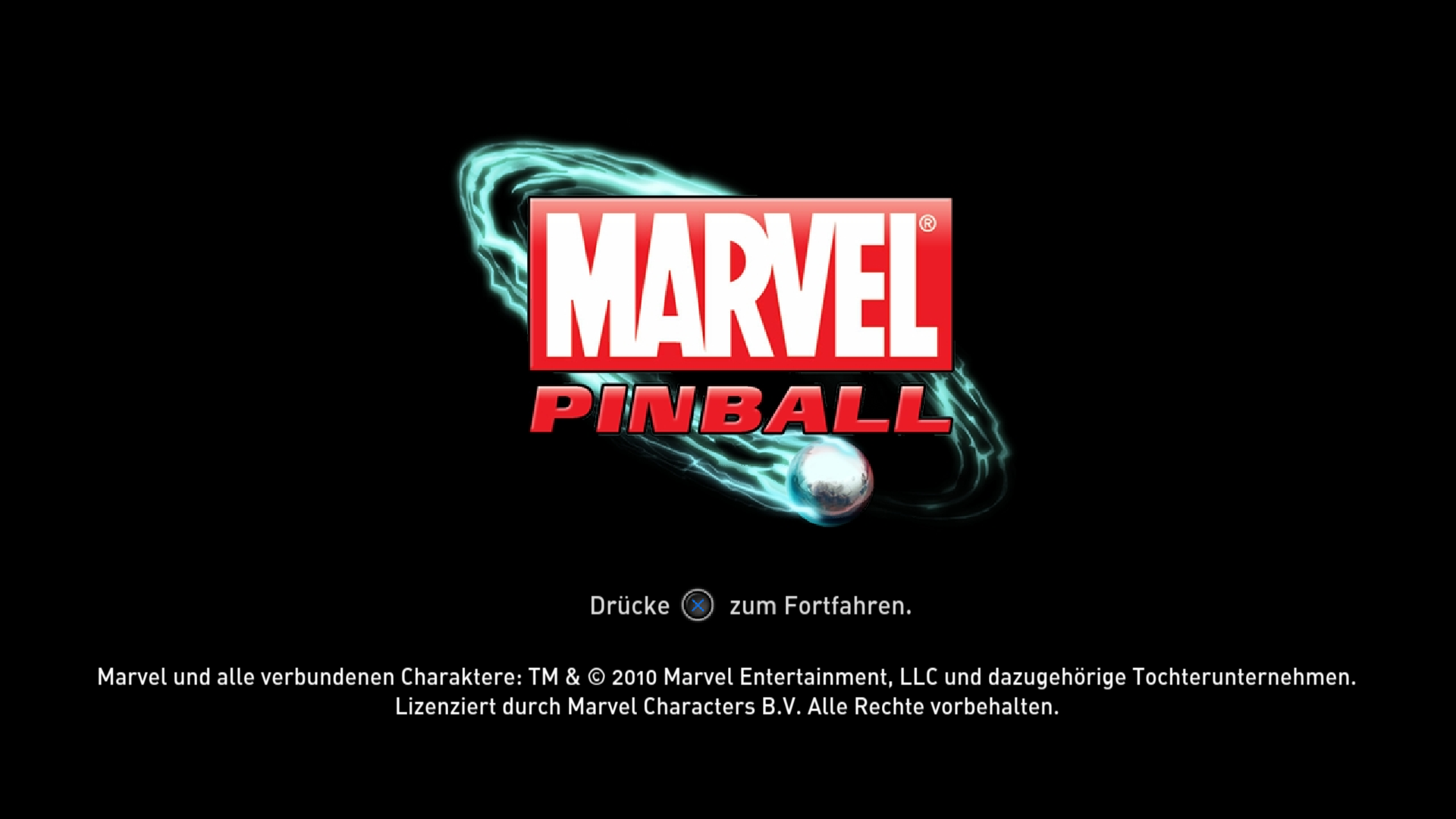 Marvel Pinball — sstitle (DE)
