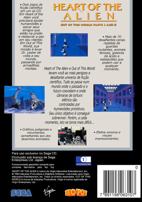 Heart of the Alien - Out of This World Parts I and II — box-2D-back (BR)