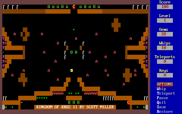 Kingdom of Kroz II — ss (WOR)