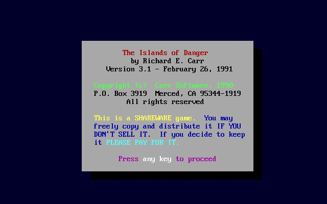 Islands of Danger! box art
