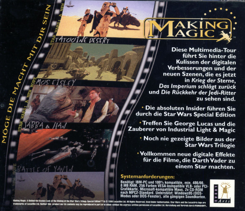 Star Wars - Making Magic — box-2D-back (WOR)