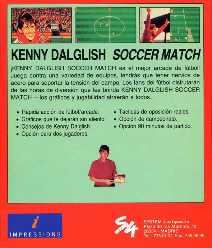 Kenny Dalglish Soccer Match — box-2D-back (SP)