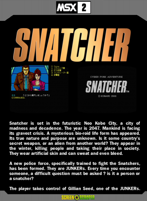 Snatcher — box-2D-back (SS)