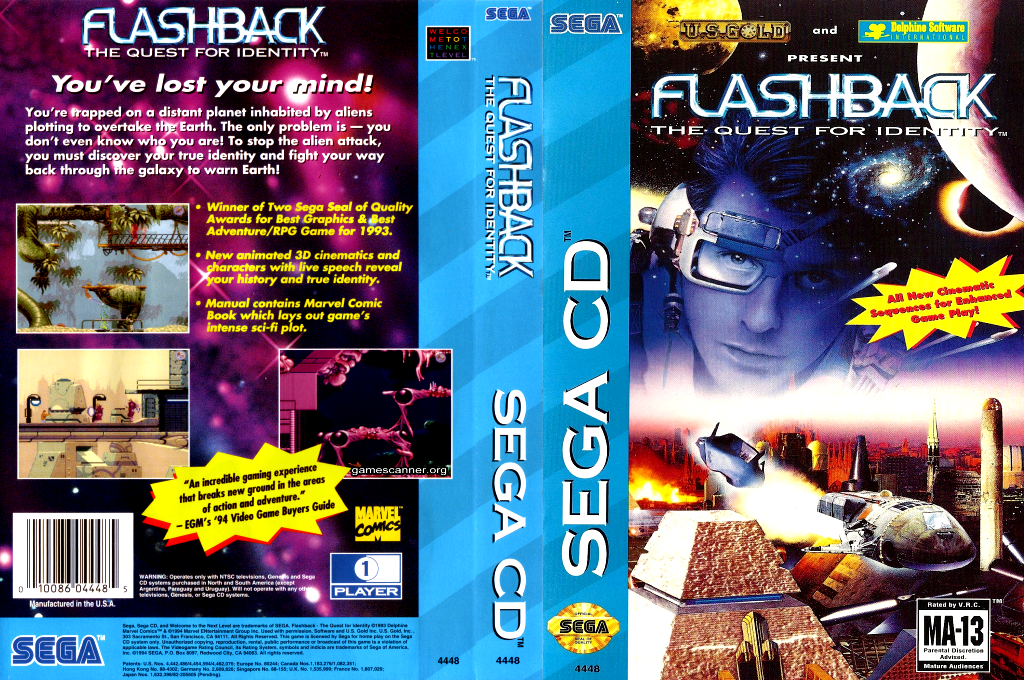 Flashback - The Quest for Identity — box-texture (US)