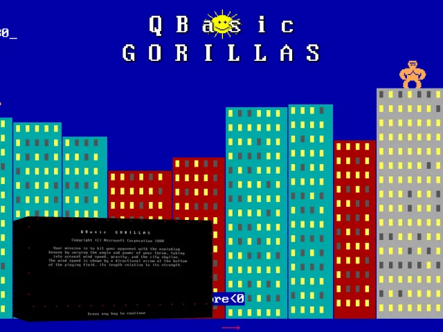 QBasic Gorillas — mixrbv2 (WOR)