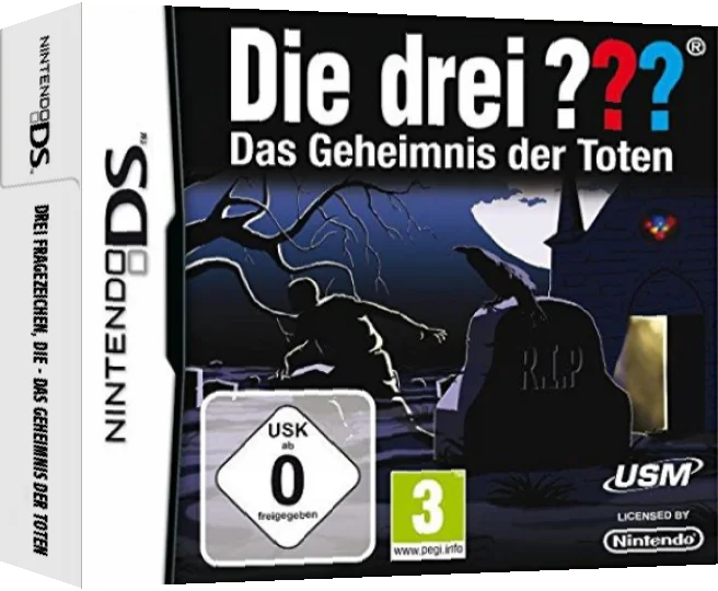 Drei Fragezeichen, Die - Das Geheimnis der Toten — box-3D (DE)