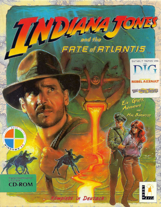 Indiana Jones And The Fate Of Atlantis — box-2D (DE)