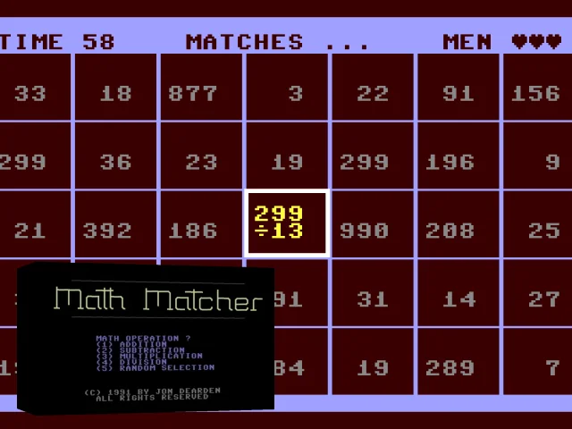 Math Matcher — mixrbv2 (WOR)