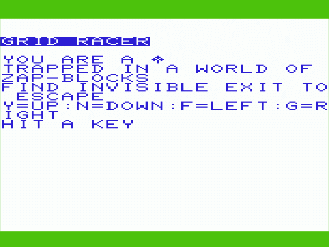 Grid Racer — sstitle (WOR)