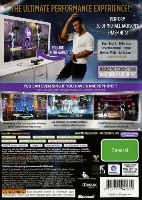 Michael Jackson - The Experience — box-2D-back (AU)