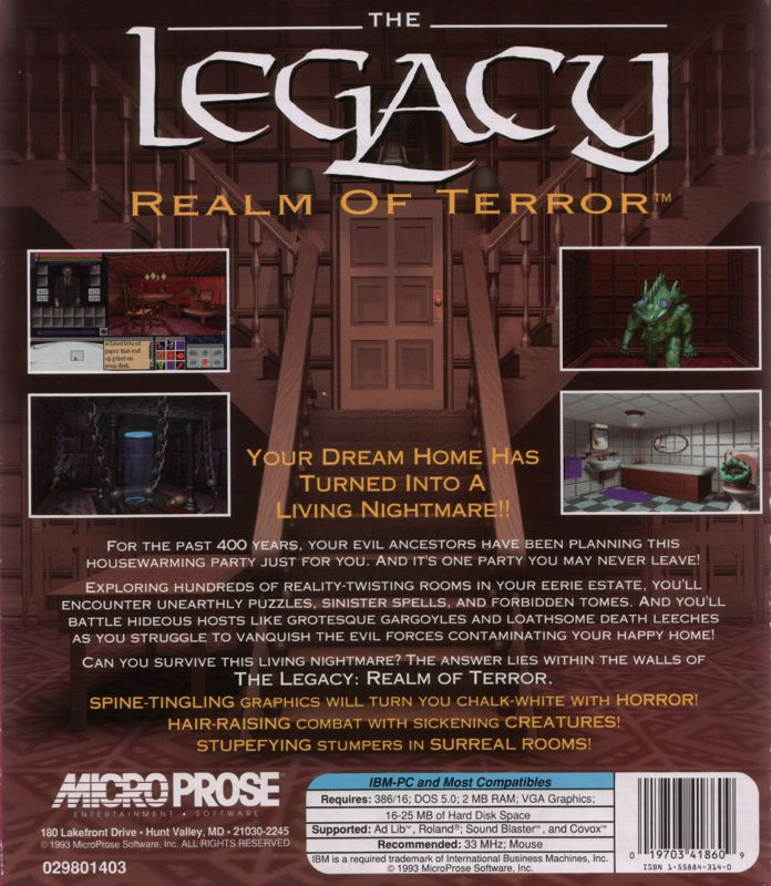 Legacy, The — box-2D-back (US)