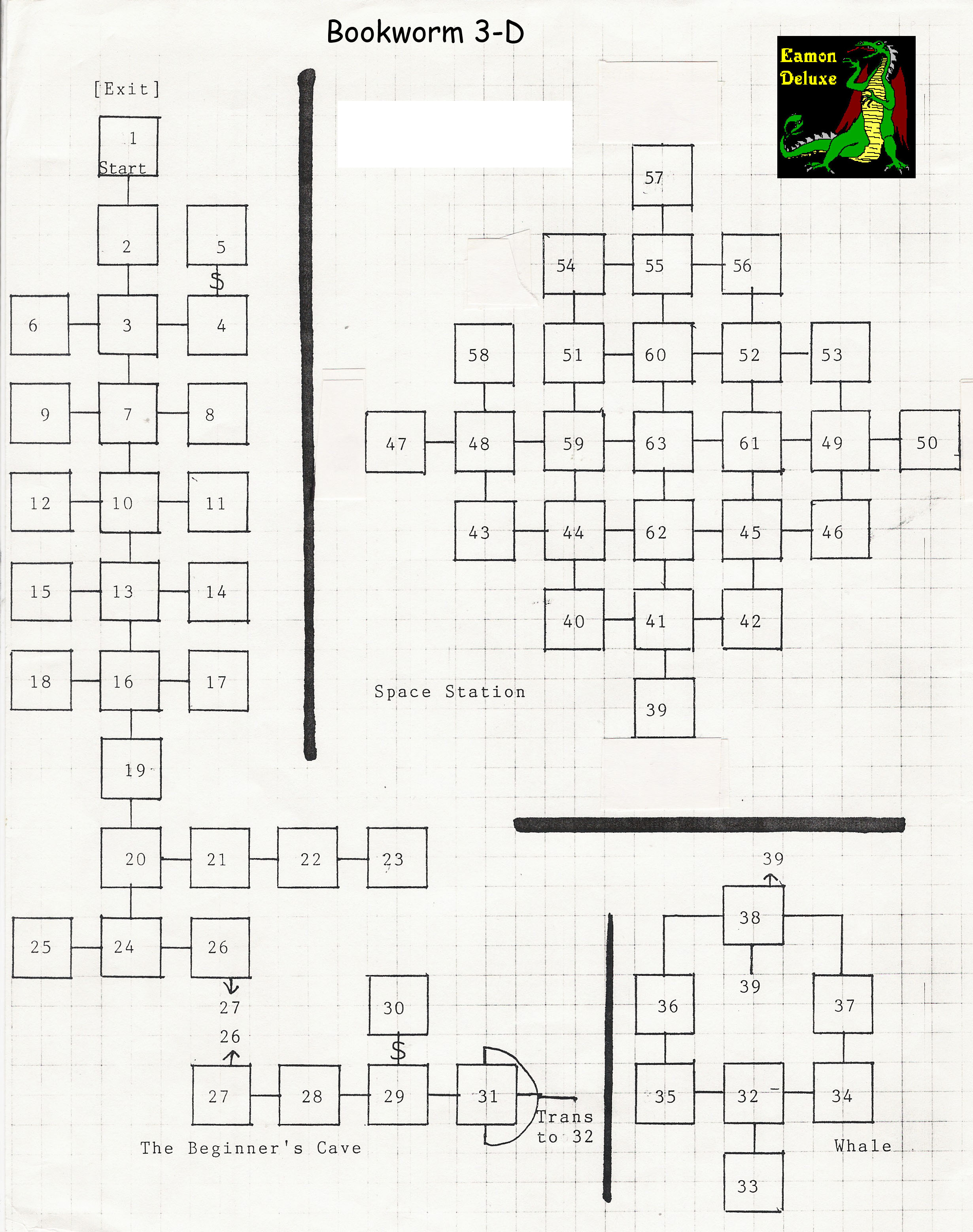 Eamon 226 - Bookworm 3 - D — maps