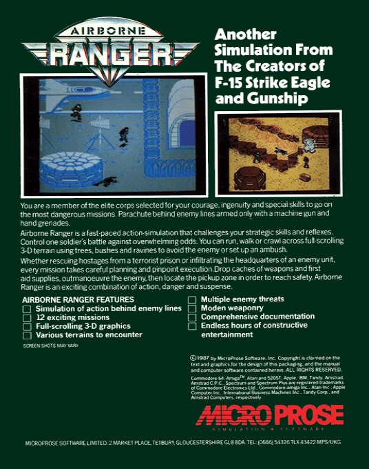Airborne Ranger — box-2D-back (EU)