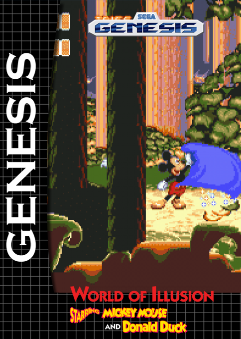 World Of Illusion Starring Mickey Mouse And Donald Duck — box-2D (SS)