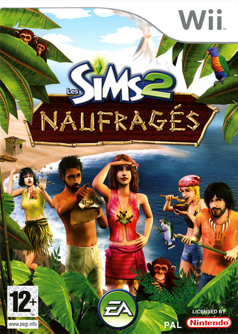 Sims 2, The - Castaway — box-2D (FR)