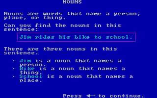 Electronic Grammar: Parts of Speech — ss (WOR)