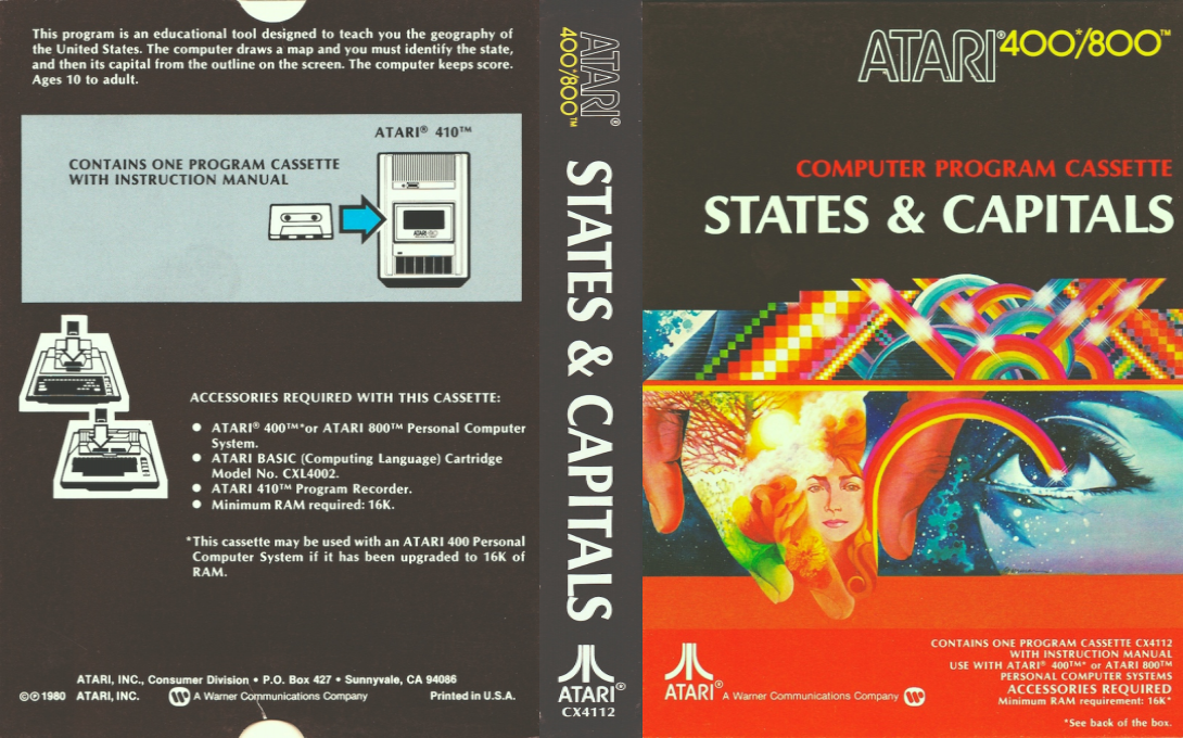States and Capitals — box-texture (US)