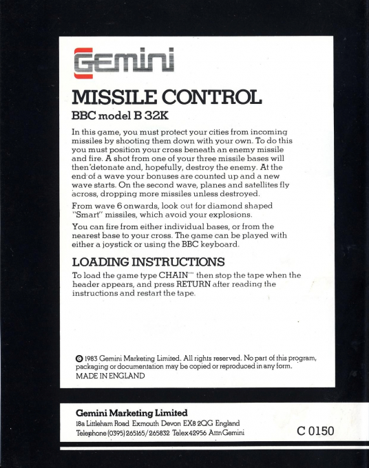 Missile Control — box-2D-back (EU)