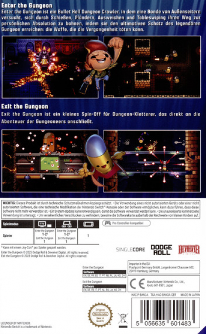 Enter the Gungeon / Exit the Gungeon — box-2D-back (DE)