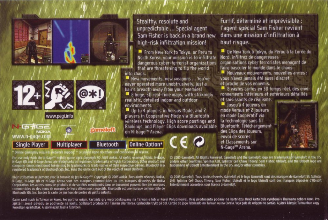 Tom Clancy's Splinter Cell - Chaos Theory — box-2D-back (EU)