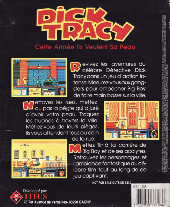 Dick Tracy — box-2D-back (FR)