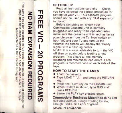 Free Vic 20 Programs — box-scan (US)