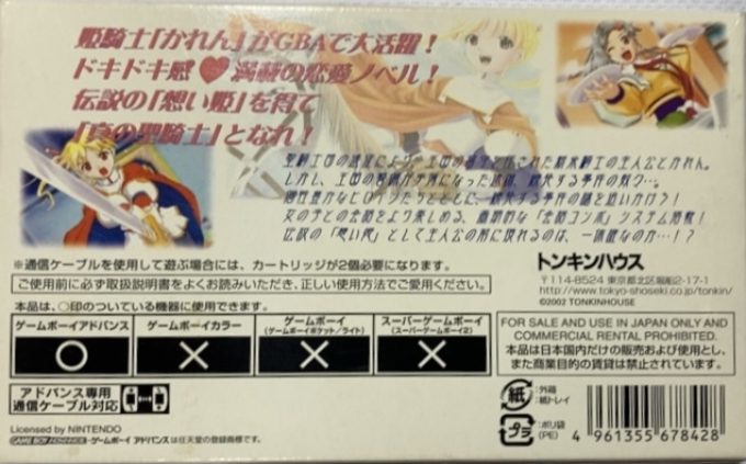 Hime Kishi Monogatari - Princess Blue — box-2D-back (JP)