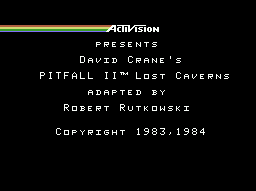 Pitfall 2 - Lost Caverns — sstitle (US)