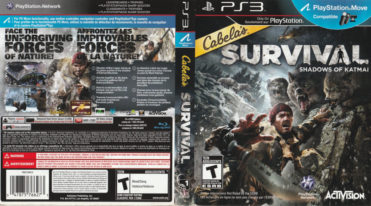 Cabela's Survival - Shadows of Katmai — box-texture (CA)