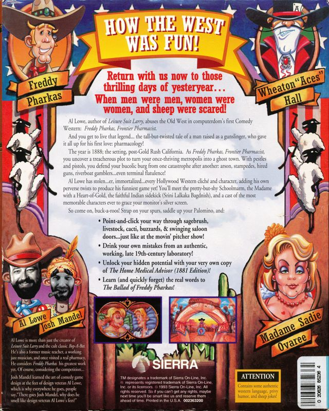 Freddy Pharkas Frontier Pharmacist — box-2D-back (US)