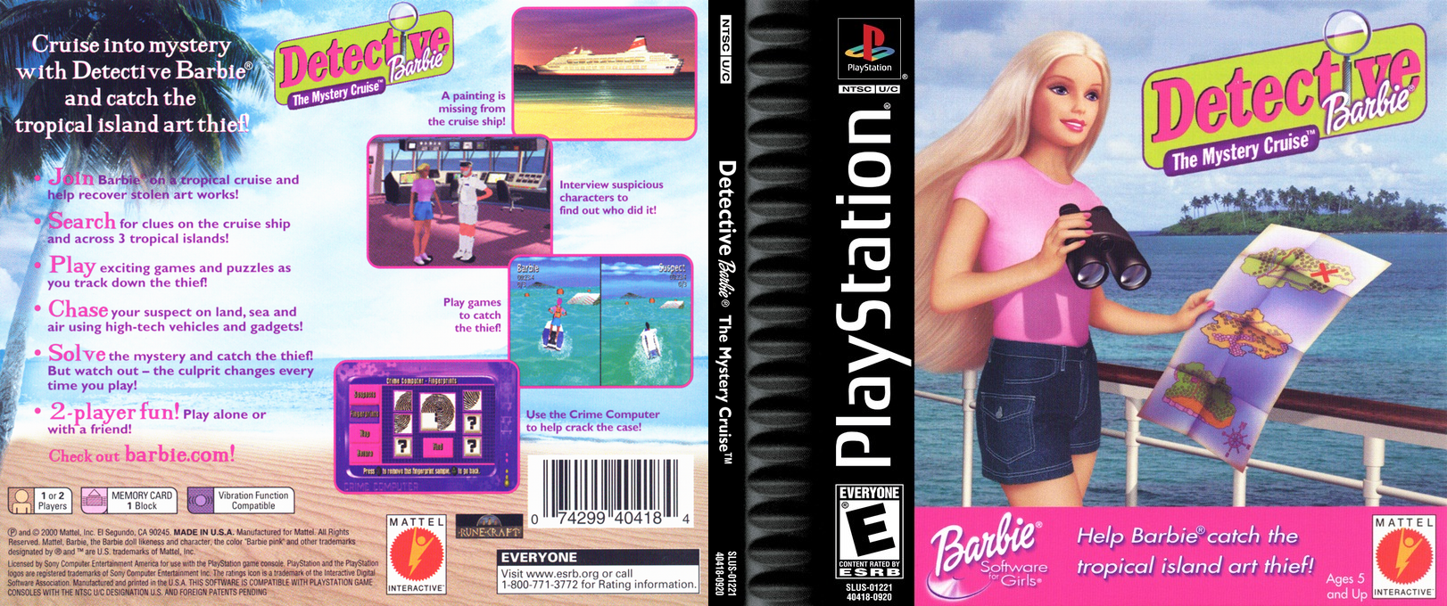 Detective Barbie The Mystery Cruise — box-texture (US)