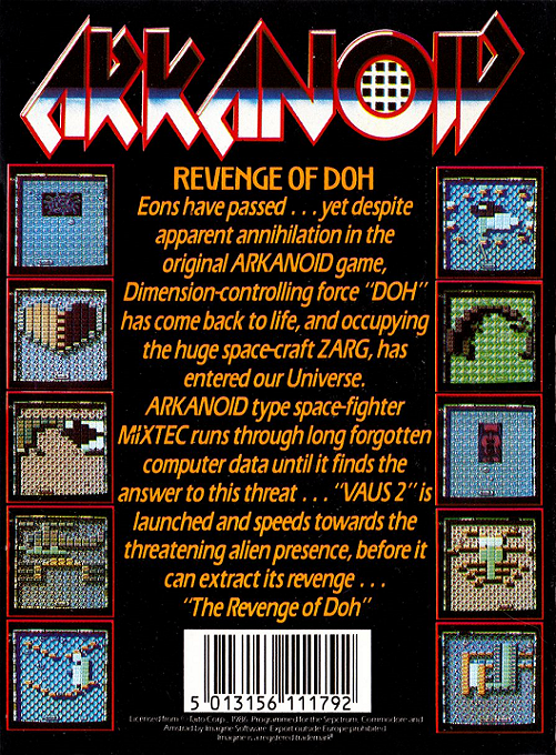 Arkanoid - Revenge Of Doh — box-2D-back (EU)