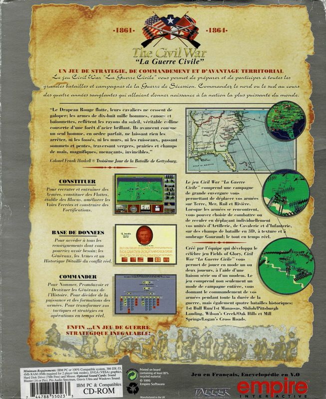 Cival War, The — box-2D-back (FR)