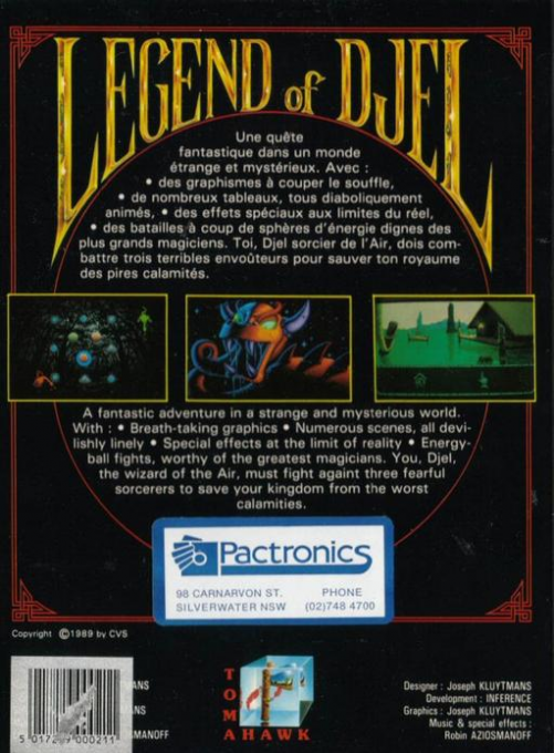 Legend of Djel — box-2D-back (EU)